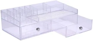 iDesign 3 Plastic Vanity, Compact Slim Storage Organization Drawers Set for Cosmetics, Dental Supplies, Hair Care, Bathroom, Dorm, Desk, Countertop, Office, 6.5" x 7" x 5"