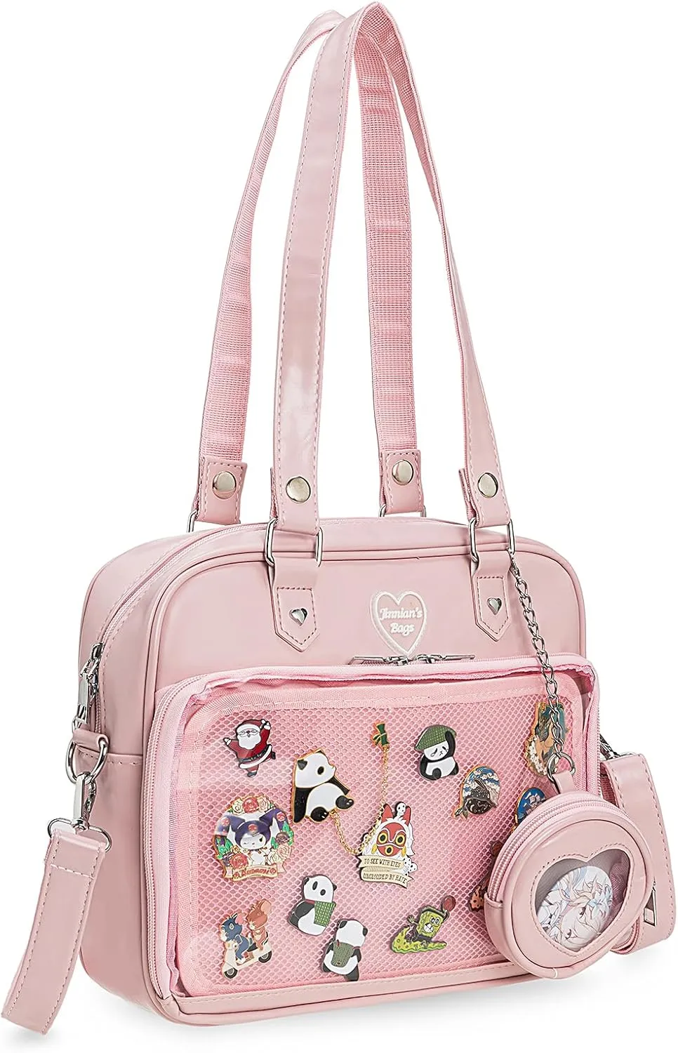Ita Bag Crossbody Handbags Kawaii Shoulder Purse Square Backpack with Insert Anime Pins Display