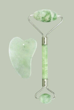 Jade DUO: Facial Roller & Gua Sha