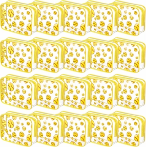 Kacctyen 20 Packs Softball Gifts Makeup Bag Accessories Sport Clear Theme Cosmetic Bag 8 x 6 x 2.4'' Waterproof Travel Pouch PVC Organizer Purse Portable Toiletry Storage Case for Women