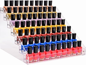 Kingtaily Organizer Rack Stand Holder Large Capacity Acrylic Clear 7 Layers for Nails Polish Essential Oil Lipstick and Sunglasses