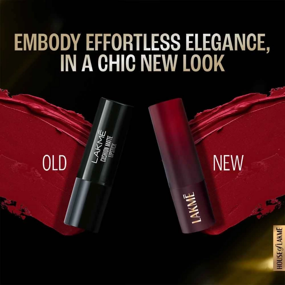 Lakme Forever Matte Lipstick, Made With French Rose Oil - Red Crimson