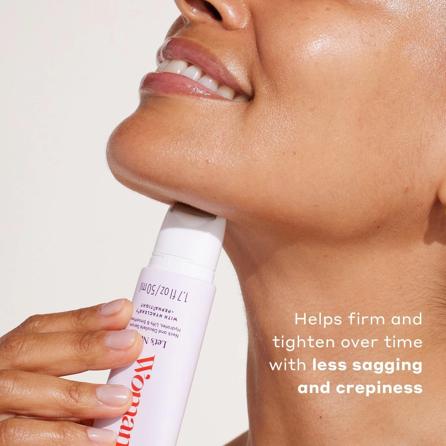 Let'S Neck Firming Serum - Roll on Neck Creams for Tightening and Firming - Daily Crepey Skin Treatment to Smooth Neck Wrinkles & Sagging Skin - Hydrate, Tighten and Lift (50Ml)
