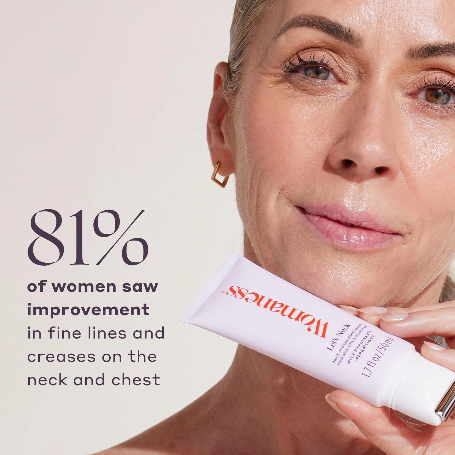 Let'S Neck Firming Serum - Roll on Neck Creams for Tightening and Firming - Daily Crepey Skin Treatment to Smooth Neck Wrinkles & Sagging Skin - Hydrate, Tighten and Lift (50Ml)
