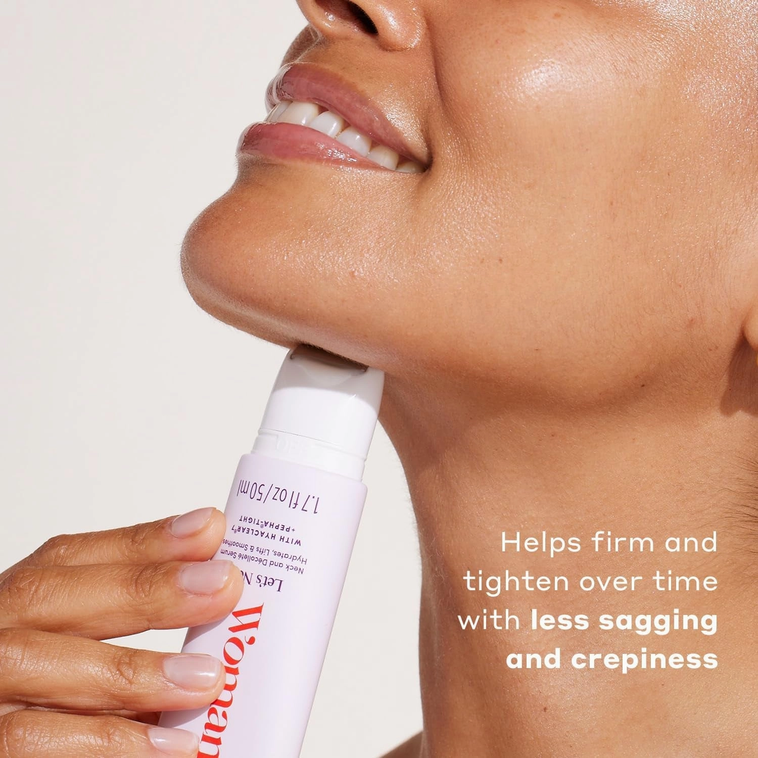 Let'S Neck Firming Serum - Roll on Neck Creams for Tightening and Firming - Daily Crepey Skin Treatment to Smooth Neck Wrinkles & Sagging Skin - Hydrate, Tighten and Lift (50Ml)