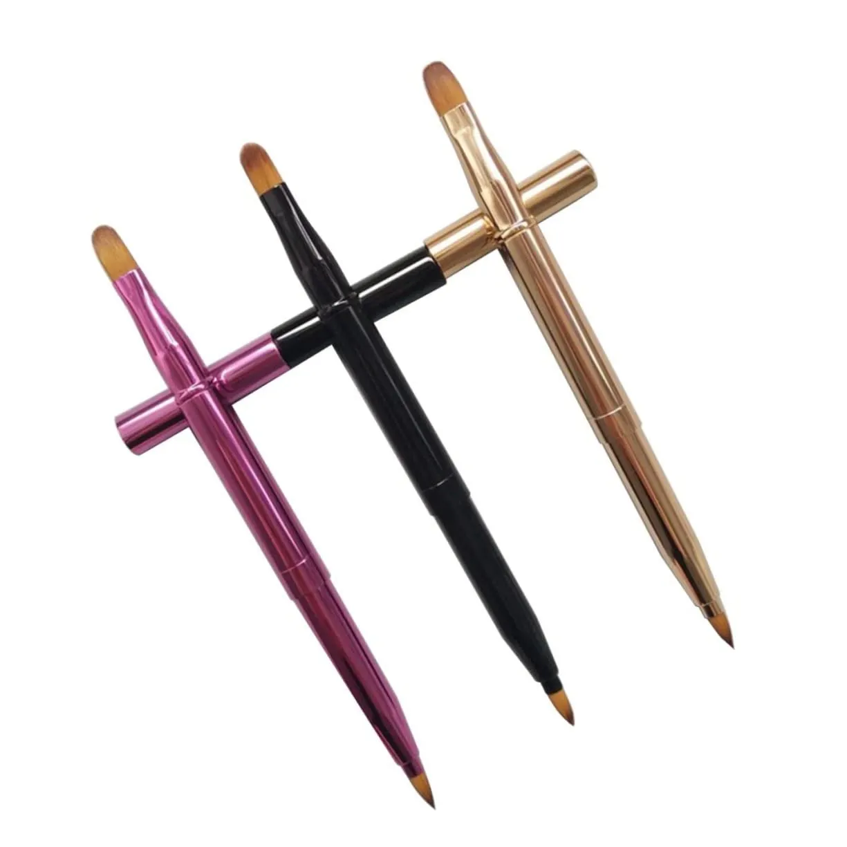 Lip Brush 6 Pcs Makeup Brush Lipstick Wands Gloss Lip Plumper Concealer Blending Brush Makeup Organizer Clear Makeup Organiser Dustproof Curler Face Makeup Organizer with Lid Mask Stain