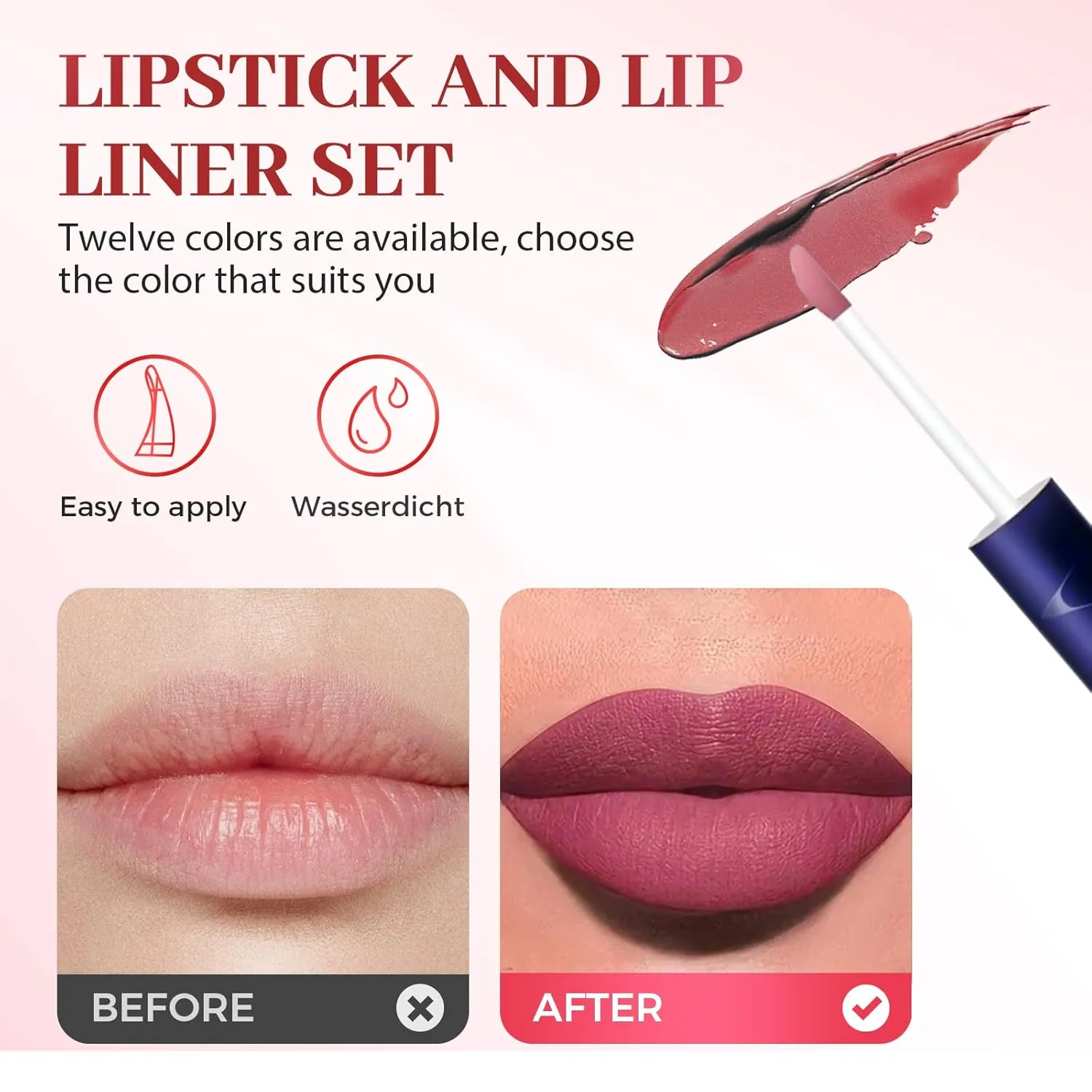 Lips Staining Lip Oil, 2025 New Long-Lasting Moisturizing Lip Tint for Natural Look, Waterproof Matte Lipstick for Makeup (H)