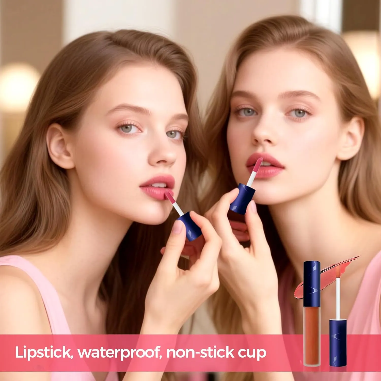 Lips Staining Lip Oil, 2025 New Long-Lasting Moisturizing Lip Tint for Natural Look, Waterproof Matte Lipstick for Makeup (H)