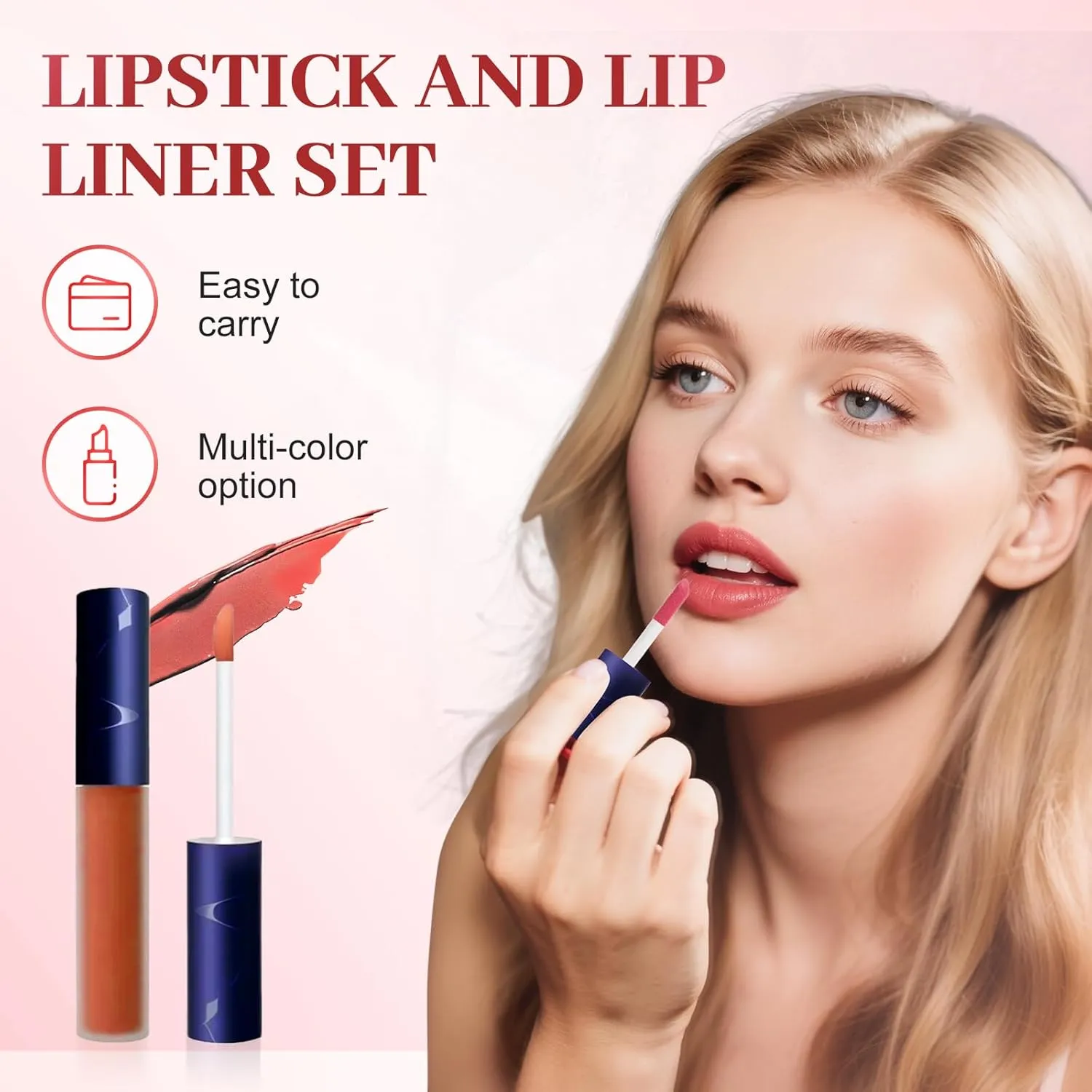 Lips Staining Lip Oil, 2025 New Long-Lasting Moisturizing Lip Tint for Natural Look, Waterproof Matte Lipstick for Makeup (H)