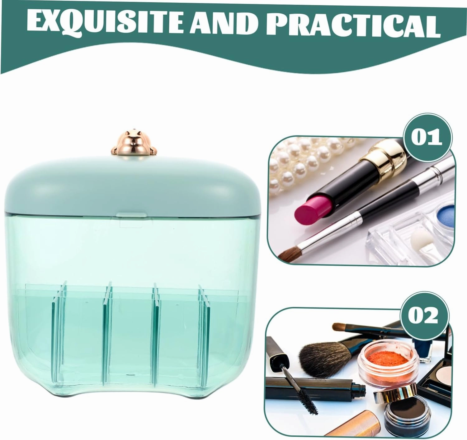 Lipstick Storage Box Lip Gloss Clear Makeup Brush Holder Desk Bedroom Supply With Cover Storage Rack
