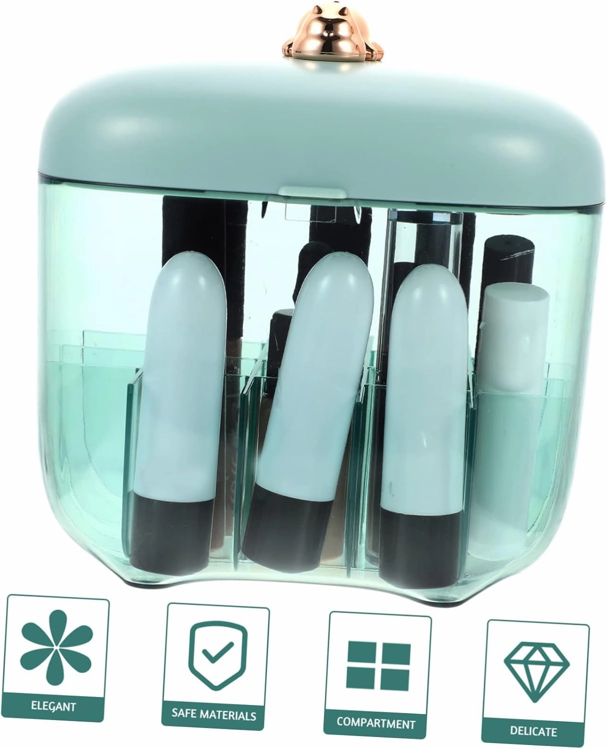 Lipstick Storage Box Lip Gloss Clear Makeup Brush Holder Desk Bedroom Supply With Cover Storage Rack