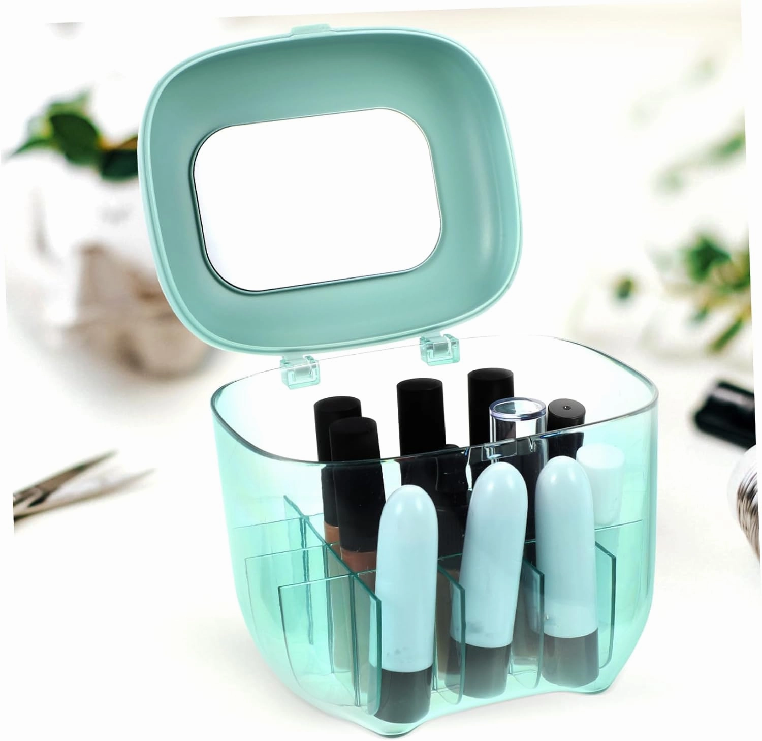 Lipstick Storage Box Lip Gloss Clear Makeup Brush Holder Desk Bedroom Supply With Cover Storage Rack