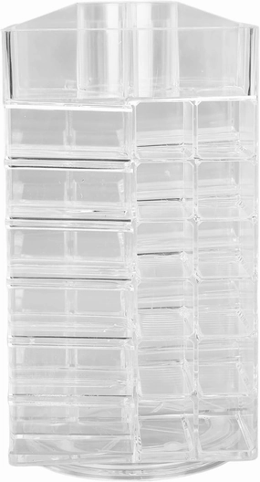 Lipstick Tower Organizer, 53 Compartments, Large Capacity Lip Gloss Storage, Clear, Ideal for Her