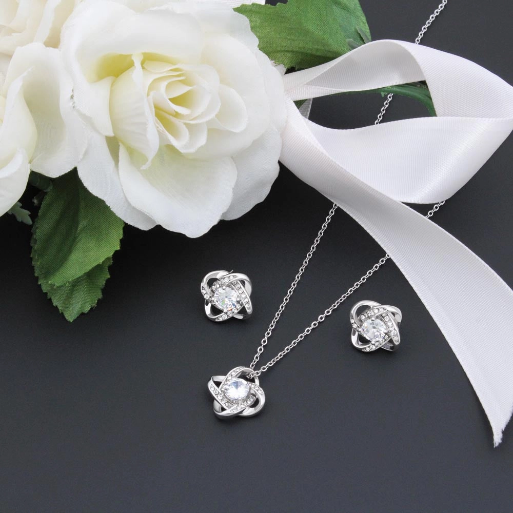 Love Knot Earring & Necklace Set - To My Love