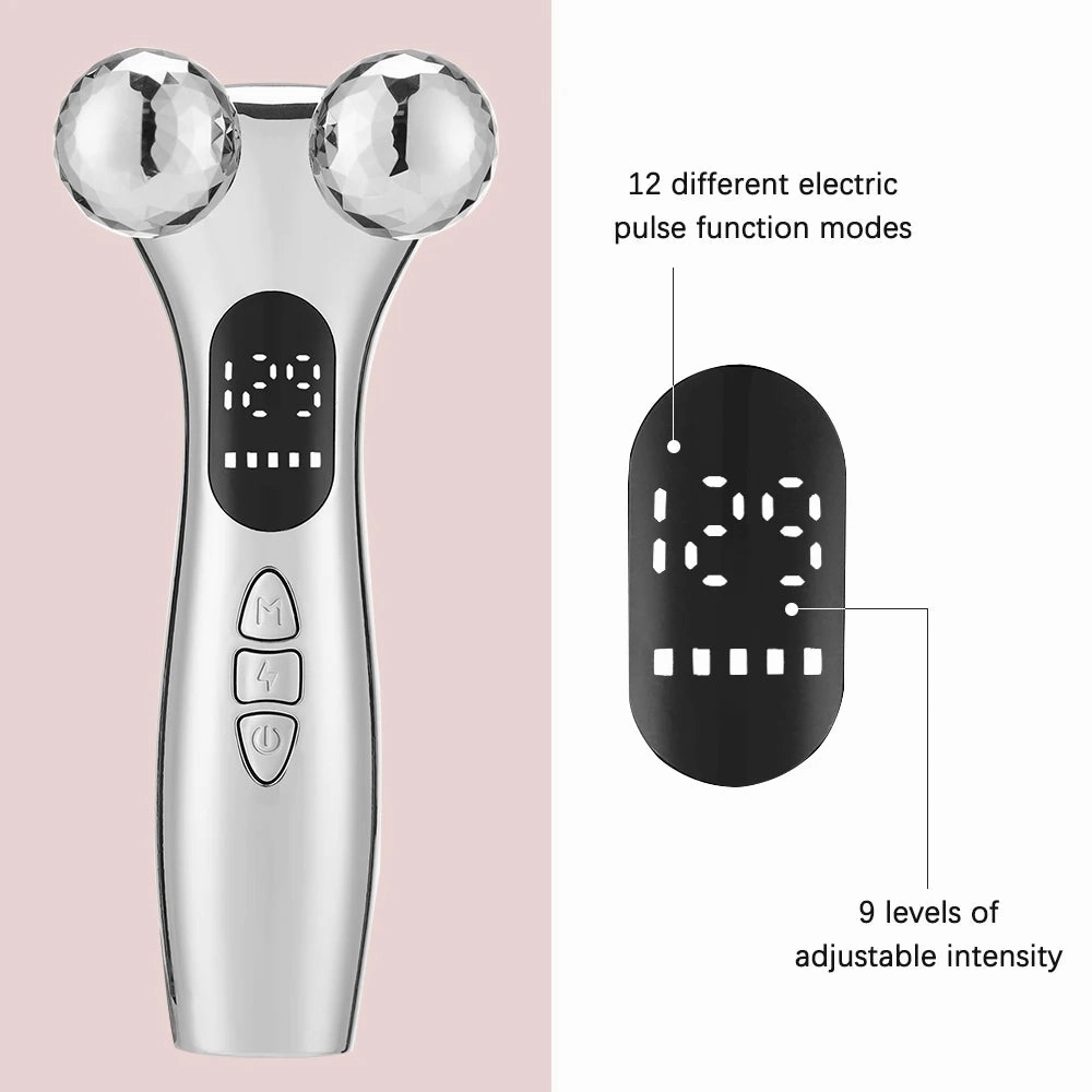 Low Frequency Pulse Massager - Vibration Facial Roller for Skin Lifting, Firming & Fine Line Reduction