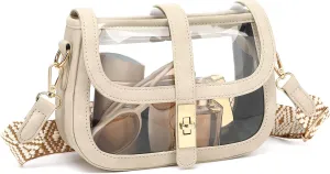LOXOMU Clear Bag for Stadium Events, Cute Clear Crossbody Bag Stadium Approved, Small Clear Concert Purse for Women