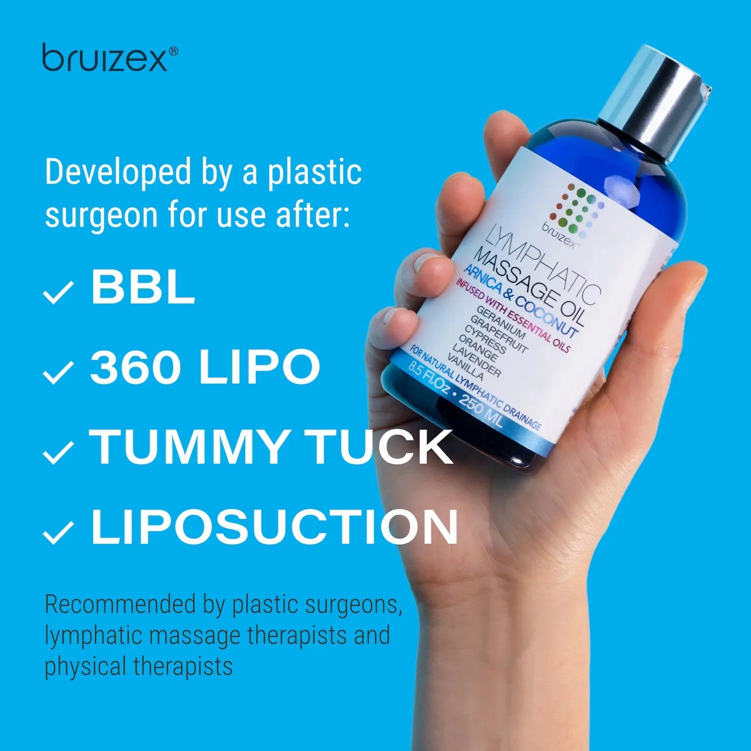 Lymphatic Massage Oil with Arnica & Coconut
