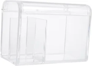 Makeup Sponge Case with Lid Transparent Cotton Pad Storage Box for Desktop Vanity Organization Elegant Design for Easy Access and Space Saving Cotton Swab Holder