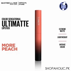 Maybelline New York Color Sensational Ultimatte Matte Lipstick, 1099 More Peach