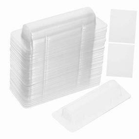 MERRYHAPY 60pcs Clear Lip Balm Holders Transparent Lip Balm Packaging Boxes with Tapes for Observation Protects Lipsticks Design for Handbag Vanity Storage