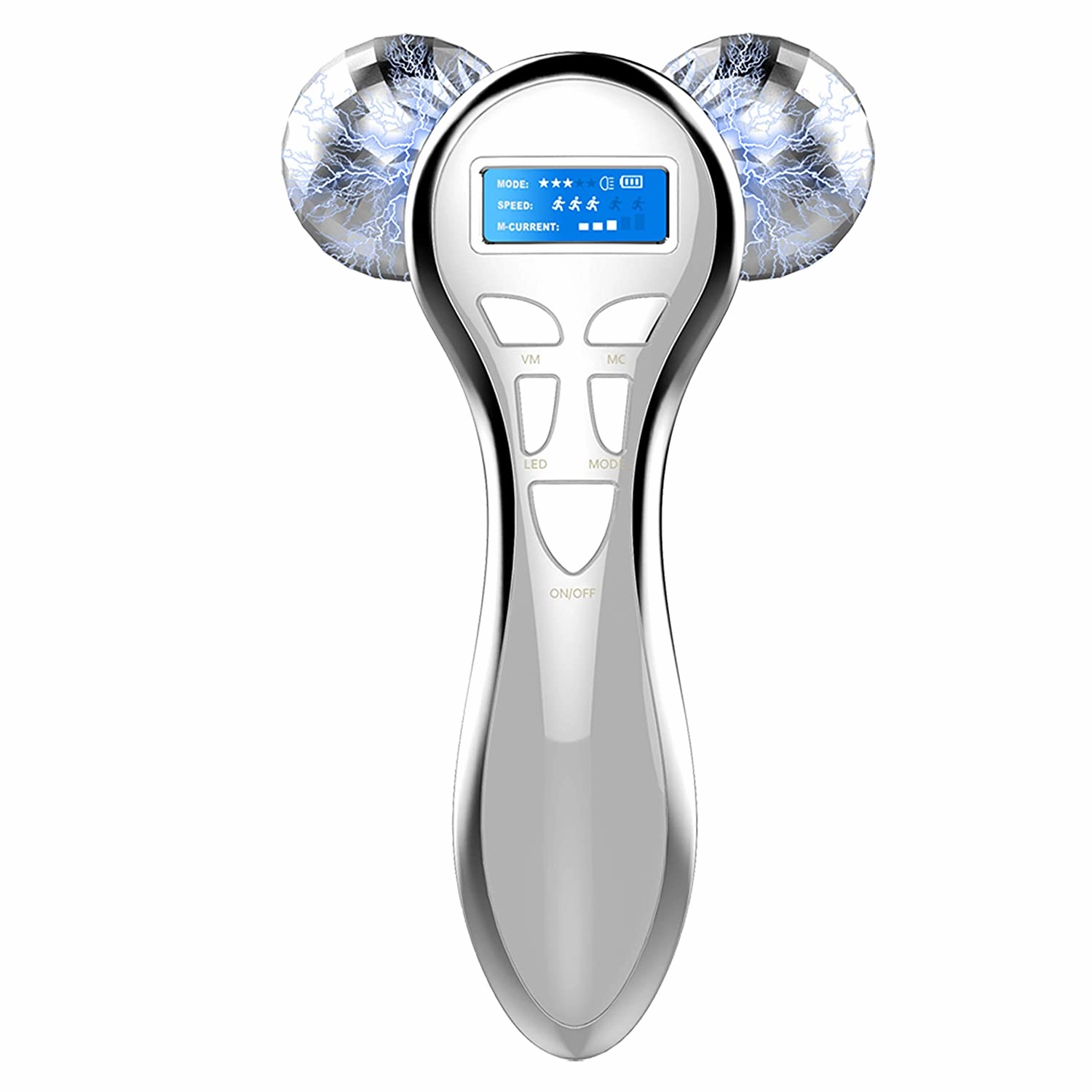 Microcurrent facial massager roller anti aging