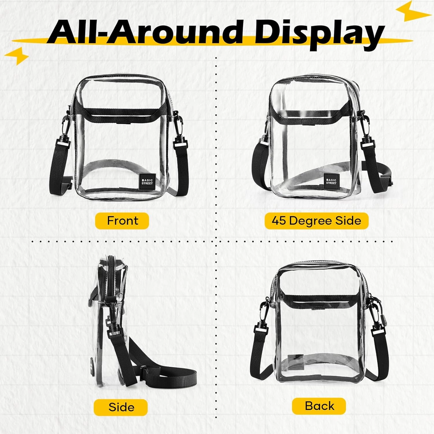 Mini Crossbody Bag Shoulder Bag for Men, Small Messenger Satchel Bag for Women