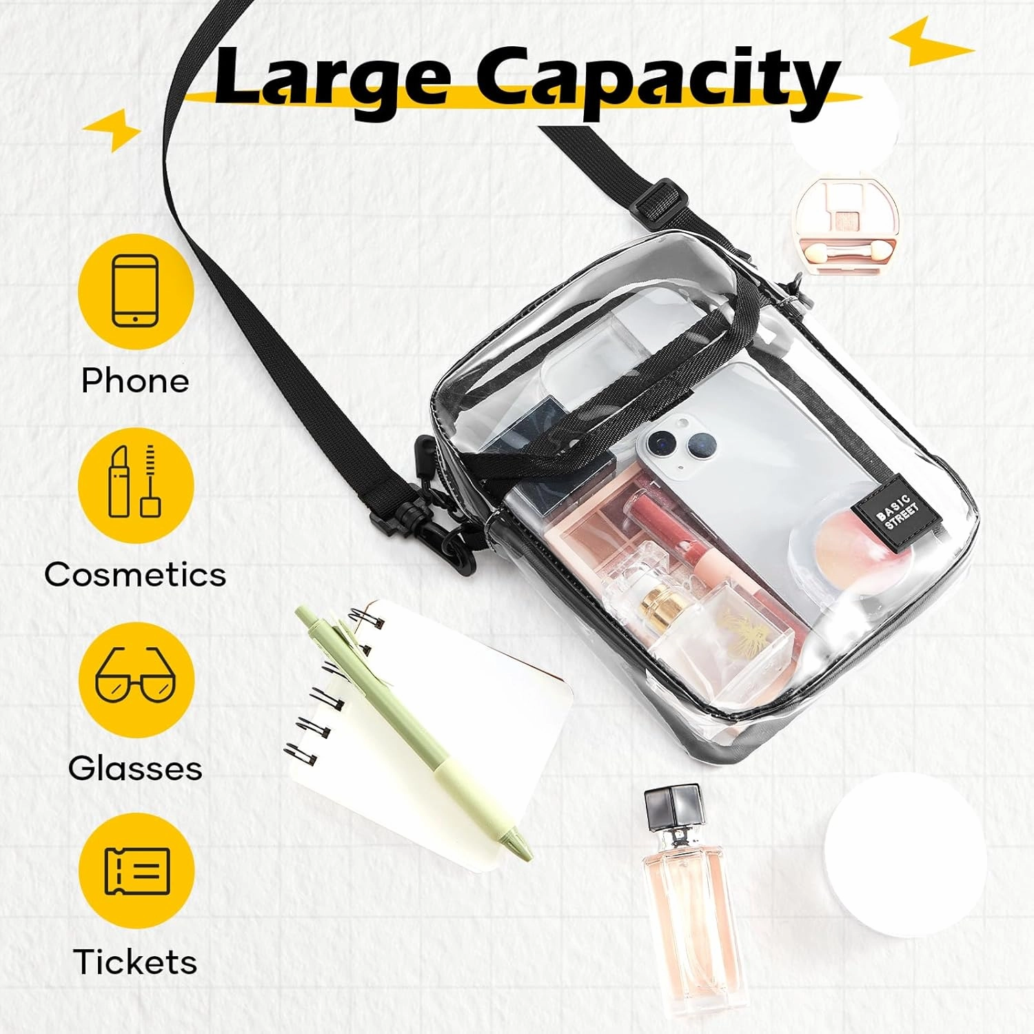 Mini Crossbody Bag Shoulder Bag for Men, Small Messenger Satchel Bag for Women