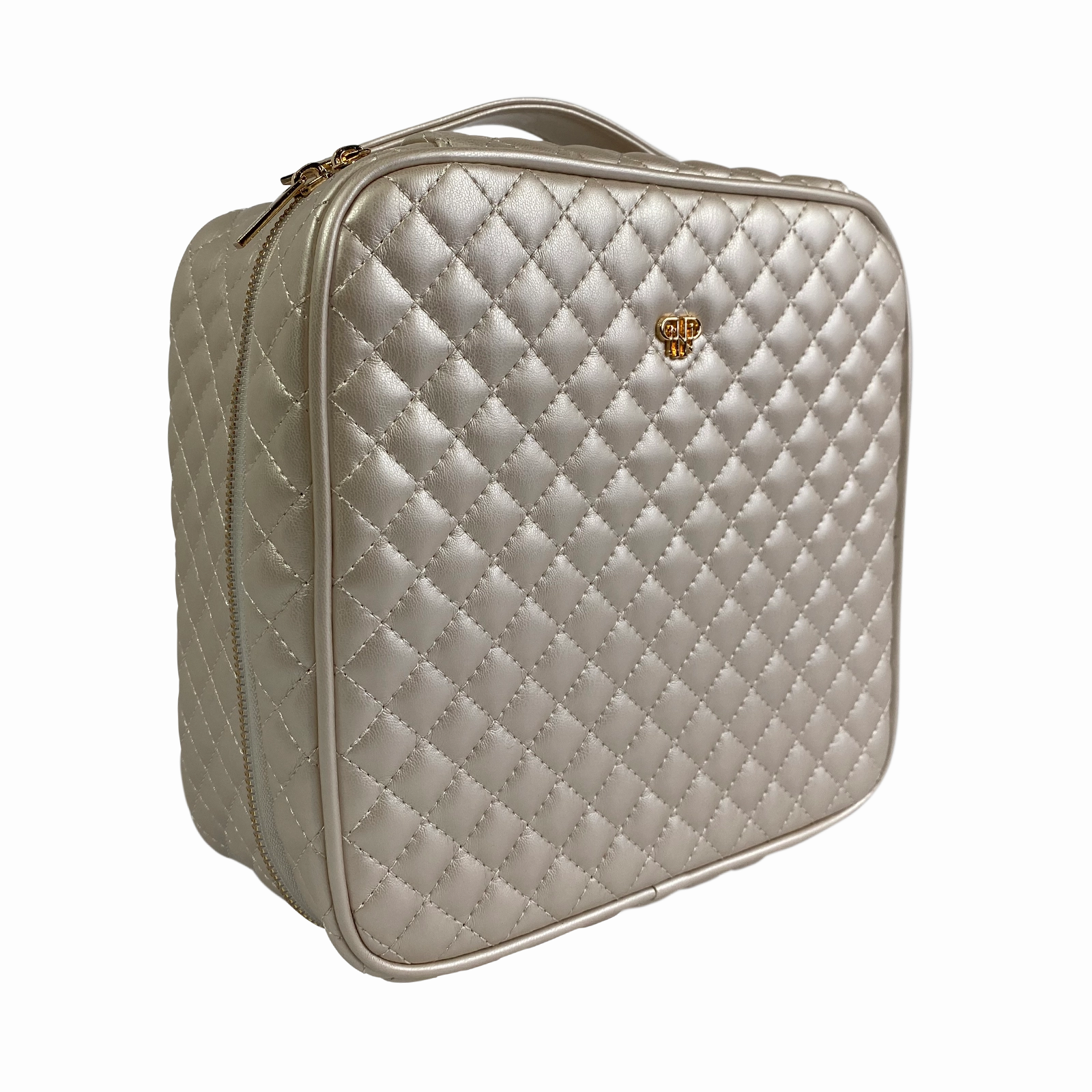 Mini Diva Makeup Case - Pearl Quilted