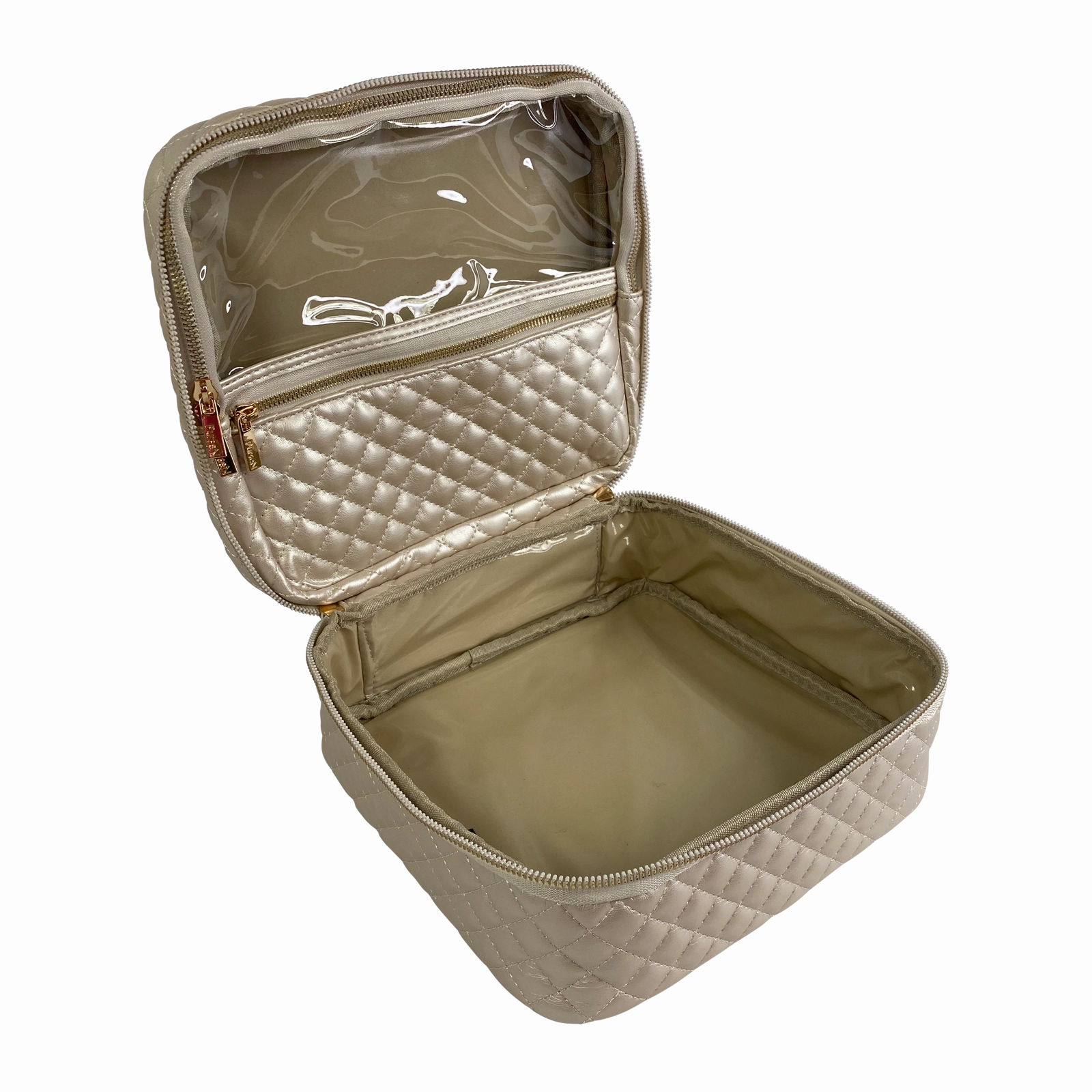 Mini Diva Makeup Case - Pearl Quilted