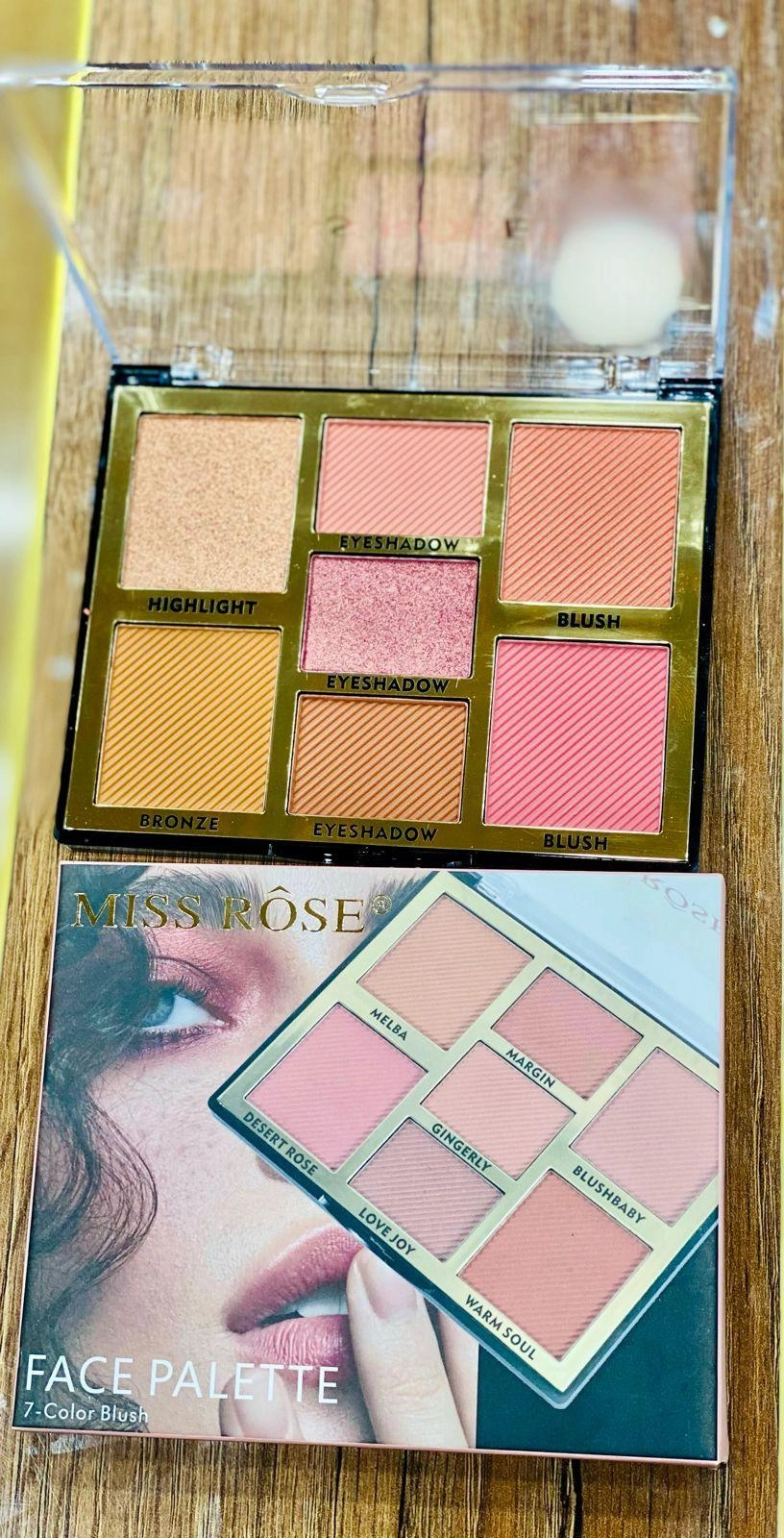 Miss Rose Face Kit - 7-Color Face Palette | Miss Rose 7-Color Blush