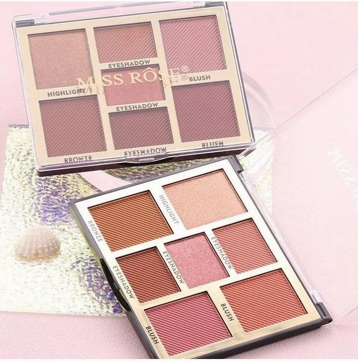 Miss Rose Face Kit - 7-Color Face Palette | Miss Rose 7-Color Blush