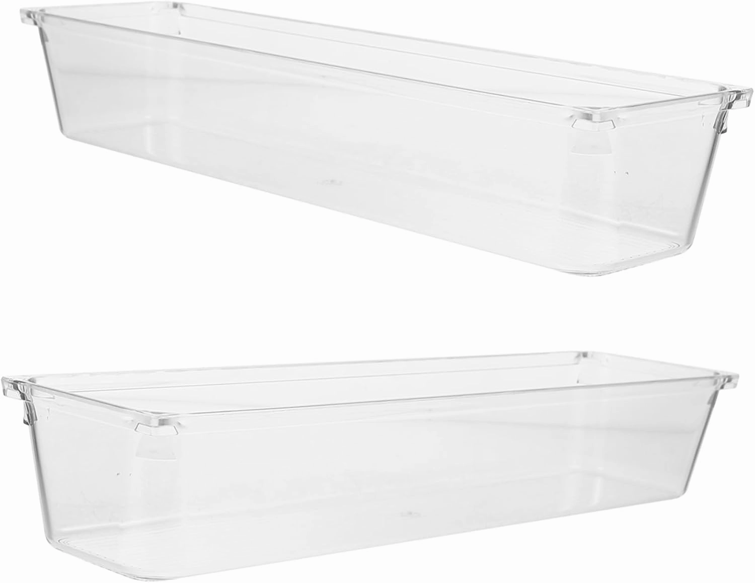 Mobestech 4sets 2pcs Clear Organizer Box Desktop Storage for Lip Gloss and Lipstick Versatile Clear Organizer for Skincare and Makeup Accessories 2pcs*4