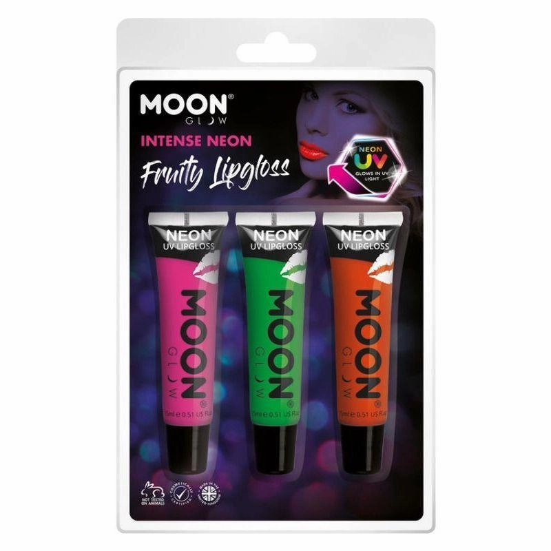Moon Glow Intense Neon UV Fruity Lipgloss M37081 Costume Make Up