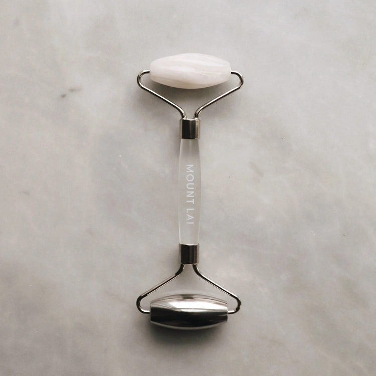 MOUNT LAI The Vitality Qi White Jade & Stainless Steel Dual Action Facial Roller