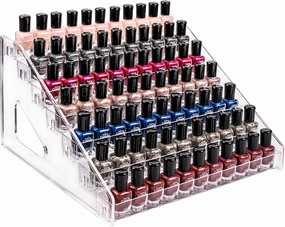 Nail Polish Organizer Acrylic Display Rack for Nail Polish Holder Sunglasses Organizer Essential Oils Holder Clear Eyeglasses Display Case Makeup Organizer