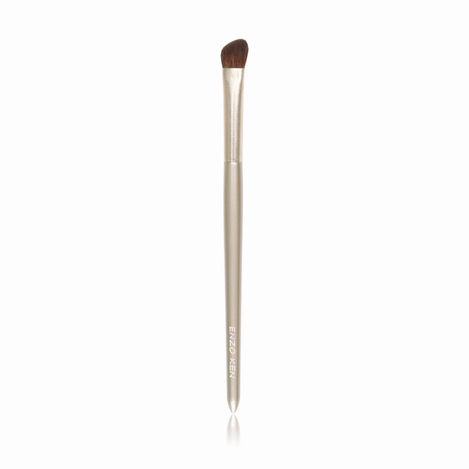 Natural Pony Hair Eye Shadow Brush by ENZO KEN, Small Nose Contour Brush, Angled Eyeshadow Brush, Angled Eye Shadow Brush, Single Eyeshadow Brush, Eye Brushes, Eyeshadow Blending Brush. (Gold, E202)