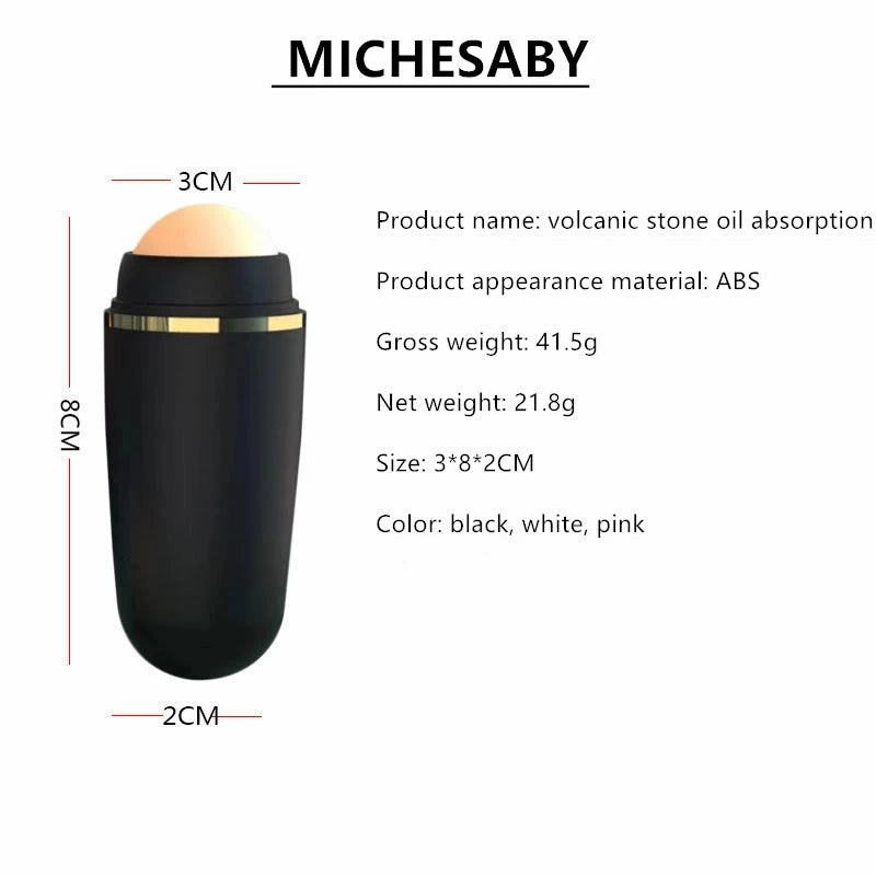 Natural Volcanic Stone Face Oil Absorbing Roller