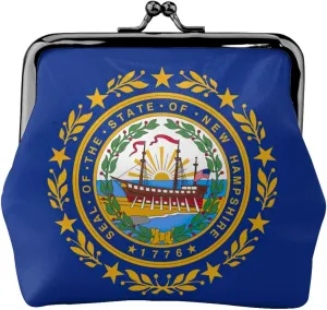 New Hampshire state flag print Coin Purse, Mini Change Purse for Women Small Coin Purse for Key Headset Lipstick
