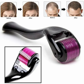 New Derma Roller Needling for Face - 540 Titanium Micro Needle Beard Regrowth - Acne and Hair Loss Skin Care