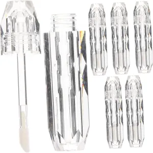 NOLITOY 6Pcs Lip Gloss Tubes Shape Empty Containers with Wand for DIY Lip Gloss Lipstick Tubes for Crafting and Storage Bulk Packaging