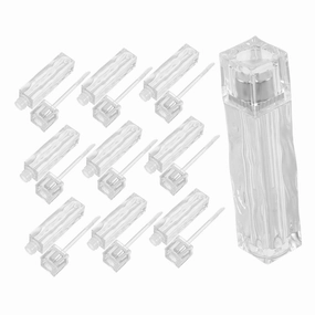 NOLITOY 10pcs Transparent Lip Gloss Tubes: 3.5ml Refillable Empty Lipstick Containers For DIY Makeup Crystal Clear Lip Glaze Bottles For Travel And Daily Use