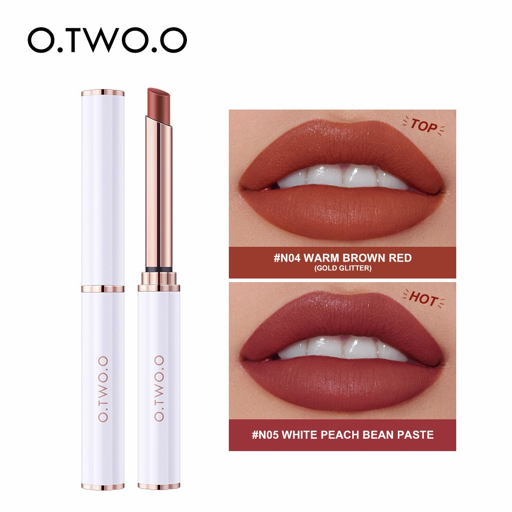 O.TWO.O 2021 New Arrival Wholesale Long Lasting Velvet Matte lipstick thin tube Lipstick High Saturation Lipstick