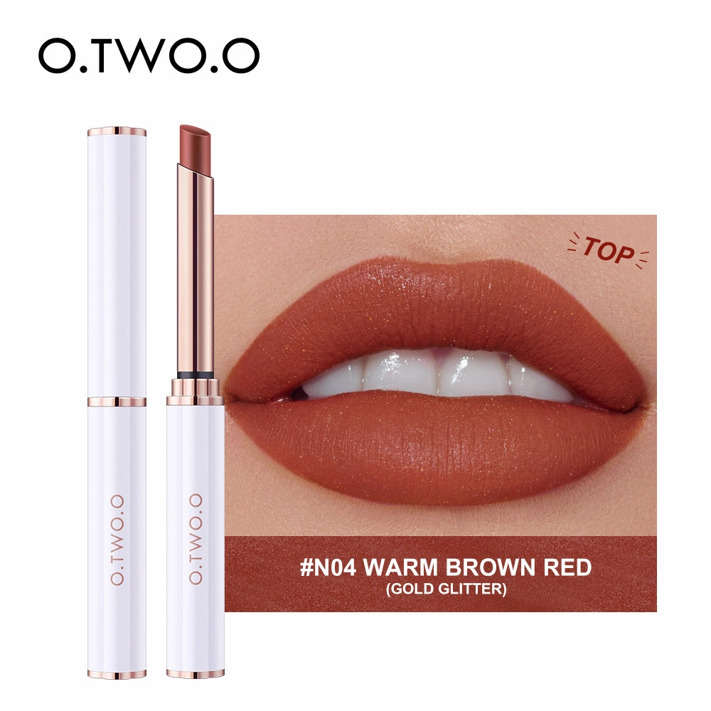 O.TWO.O 2021 New Arrival Wholesale Long Lasting Velvet Matte lipstick thin tube Lipstick High Saturation Lipstick