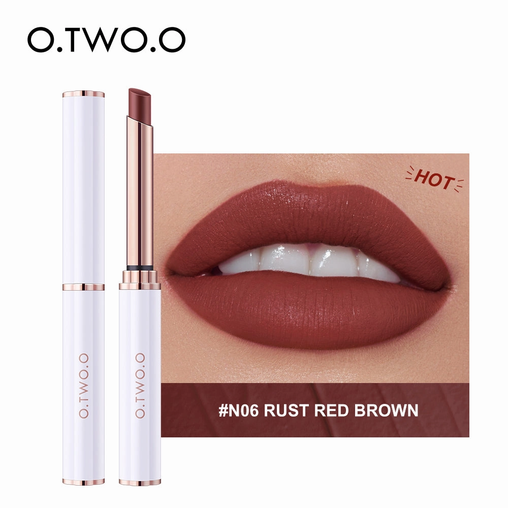 O.TWO.O 2021 New Arrival Wholesale Long Lasting Velvet Matte lipstick thin tube Lipstick High Saturation Lipstick