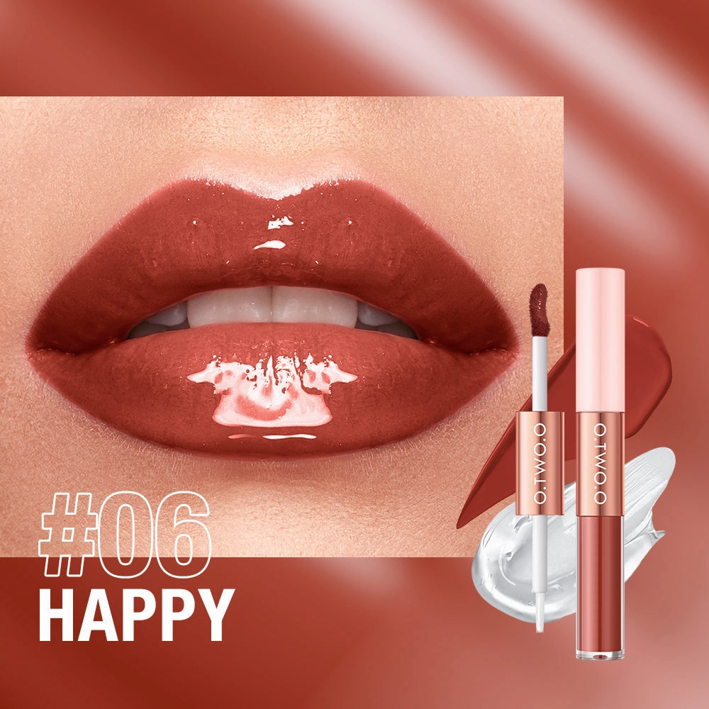 O.TWO.O 2 IN 1 Matte Long Wear Lip Gloss Clear Moisturizing Lip Oil Wholesale Supplier