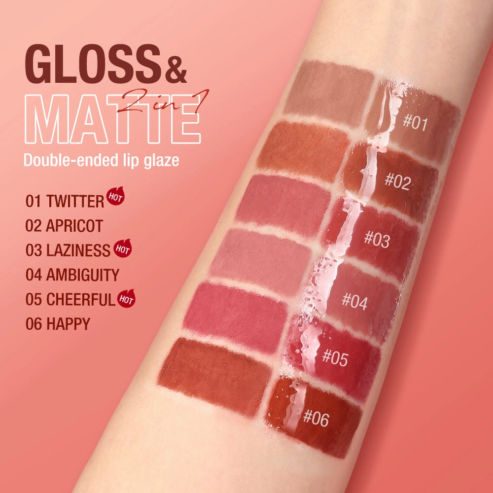 O.TWO.O 2 IN 1 Matte Long Wear Lip Gloss Clear Moisturizing Lip Oil Wholesale Supplier