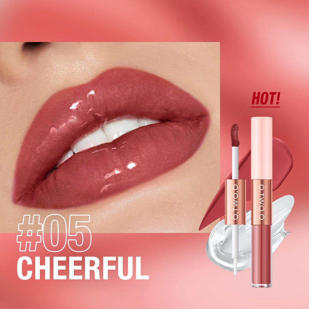 O.TWO.O 2 IN 1 Matte Long Wear Lip Gloss Clear Moisturizing Lip Oil Wholesale Supplier