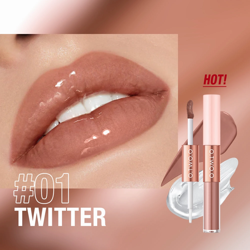 O.TWO.O 2 IN 1 Matte Long Wear Lip Gloss Clear Moisturizing Lip Oil Wholesale Supplier
