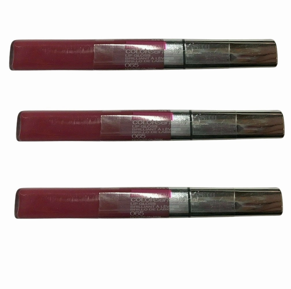 Pack of 3 Maybelline New York Color Sensational Lip Gloss, Hooked on Pink 065