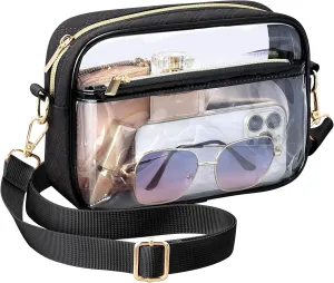 PACKISM Clear Bag for Stadium Events - Clear Purses for Women Stadium Crossbody Concert Bag for Game Day， Sports, Festival